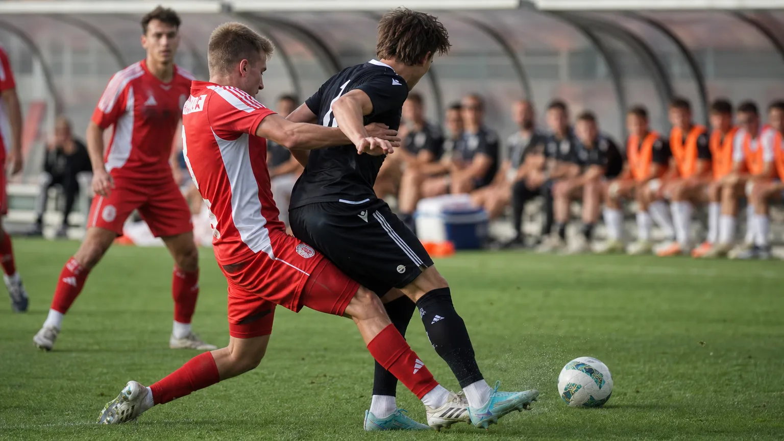 KV Kortrijk in een gespannen oefenwedstrijdsfeer zonder herkenbare gezichten