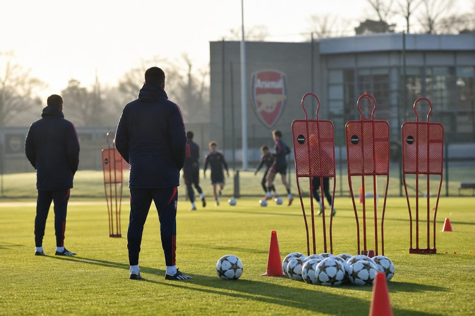 Trainingscontext bij een voetbalacademie rond de overstap van Pascal De Maesschalck naar Arsenal