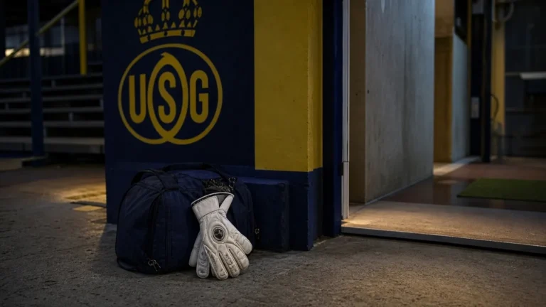 Keepershandschoenen in een Union-context na het vertrek van Kjell Scherpen naar Ipswich Town.