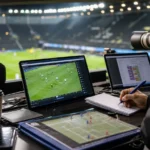 Video-analyse en wedstrijdvoorbereiding in een Brugse voetbalcontext zonder herkenbare personen