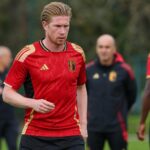 Kevin De Bruyne op training bij de Rode Duivels richting WK-duel tegen de Verenigde Staten