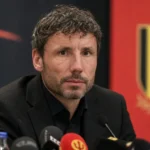 Mark van Bommel in perscontext als bondscoach van de Rode Duivels