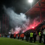 Gespannen stadionbeeld na de Waalse derby tussen Standard en Sporting Charleroi