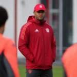 Vincent Kompany in een trainingscontext bij Bayern München