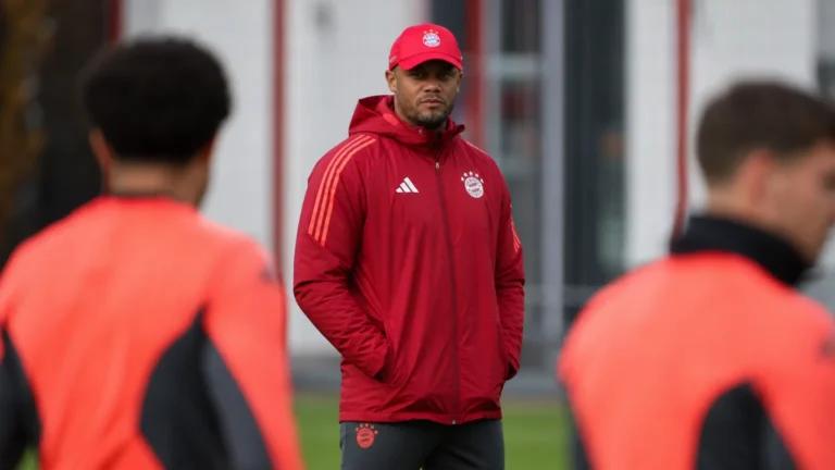 Vincent Kompany in een trainingscontext bij Bayern München