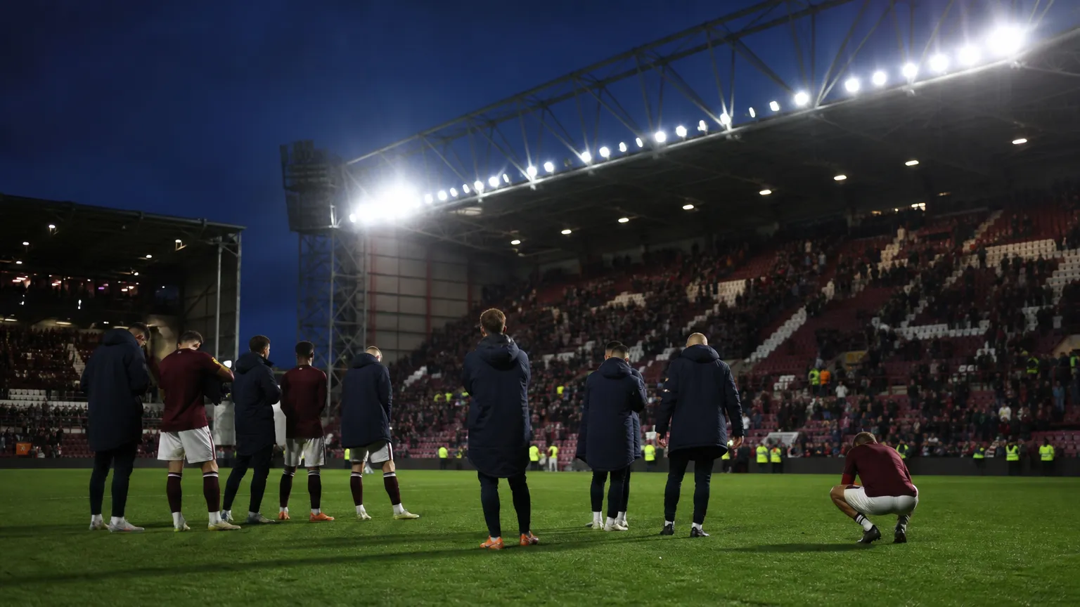 Sombere Europese avond in Tynecastle Park na de uitschakeling van Hearts