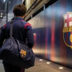 Transferachtige sfeer rond FC Barcelona met voorbereiding op oefenwedstrijden zonder herkenbare gezichten
