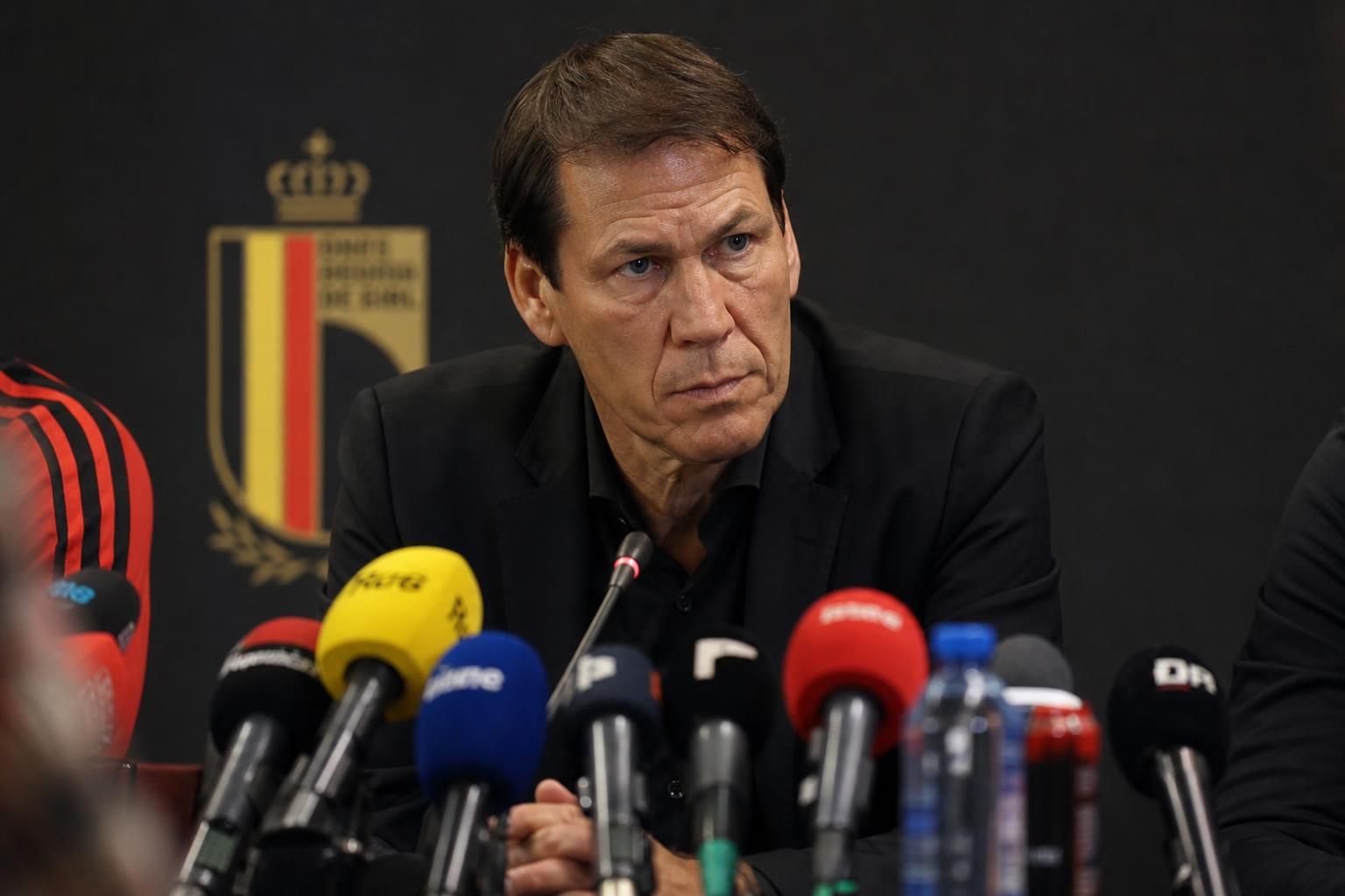 Rudi Garcia tijdens een persmoment van de Rode Duivels