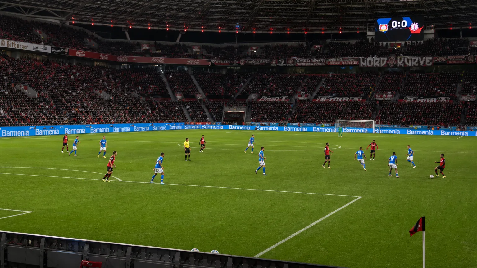 KRC Genk en Bayer Leverkusen tijdens de oefenwedstrijd in Leverkusen