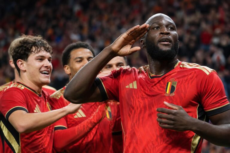 Romelu Lukaku viert een moment bij de Rode Duivels