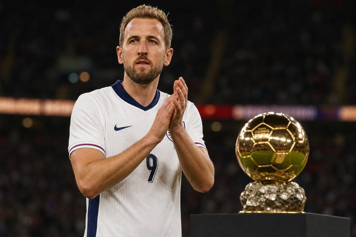 Harry Kane in Engelse voetbalcontext tijdens een Ballon d’Or-discussie
