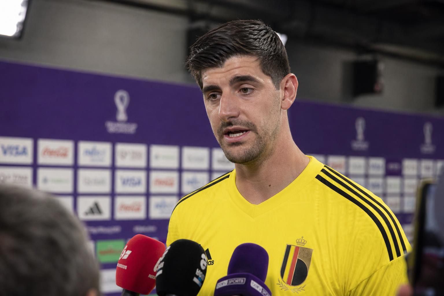 Thibaut Courtois reageert na de WK-zege van de Rode Duivels tegen de Verenigde Staten