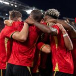 Rode Duivels vieren een WK-overwinning tegen de Verenigde Staten