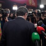 Gespannen persmoment rond Roberto Martinez na de WK-uitschakeling van Portugal