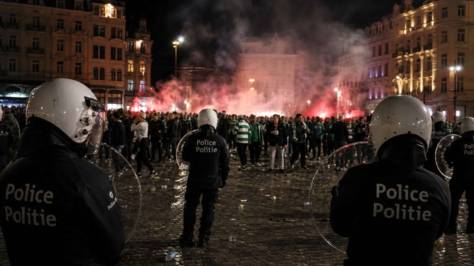 Politie en gespannen supporterssfeer in Brussel voor Anderlecht-Hammarby