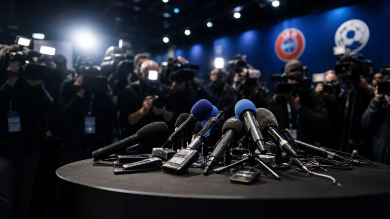Gespannen perscontext rond het conflict tussen UEFA en FIFA