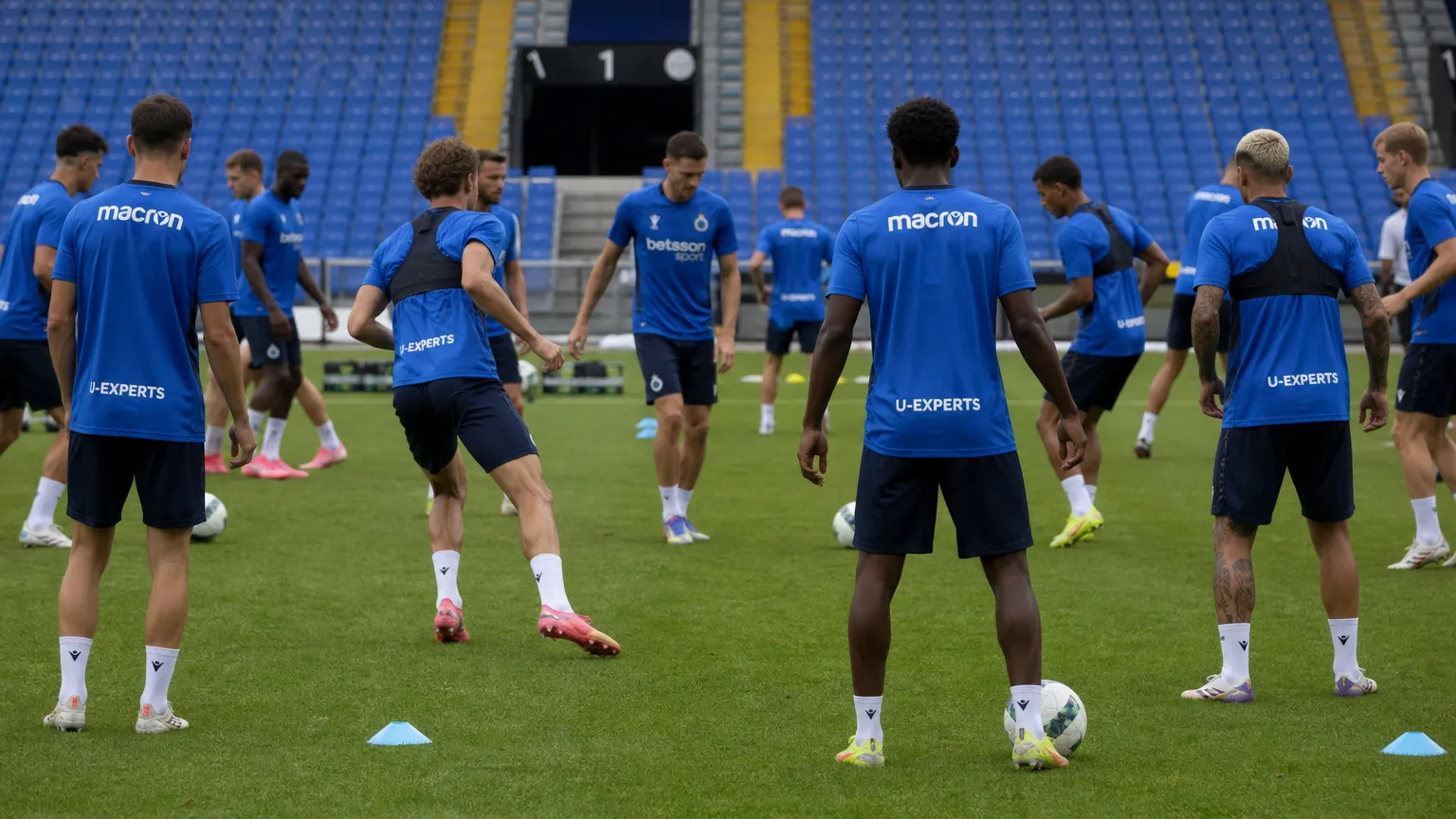 Brede training van Club Brugge in het Jan Breydelstadion