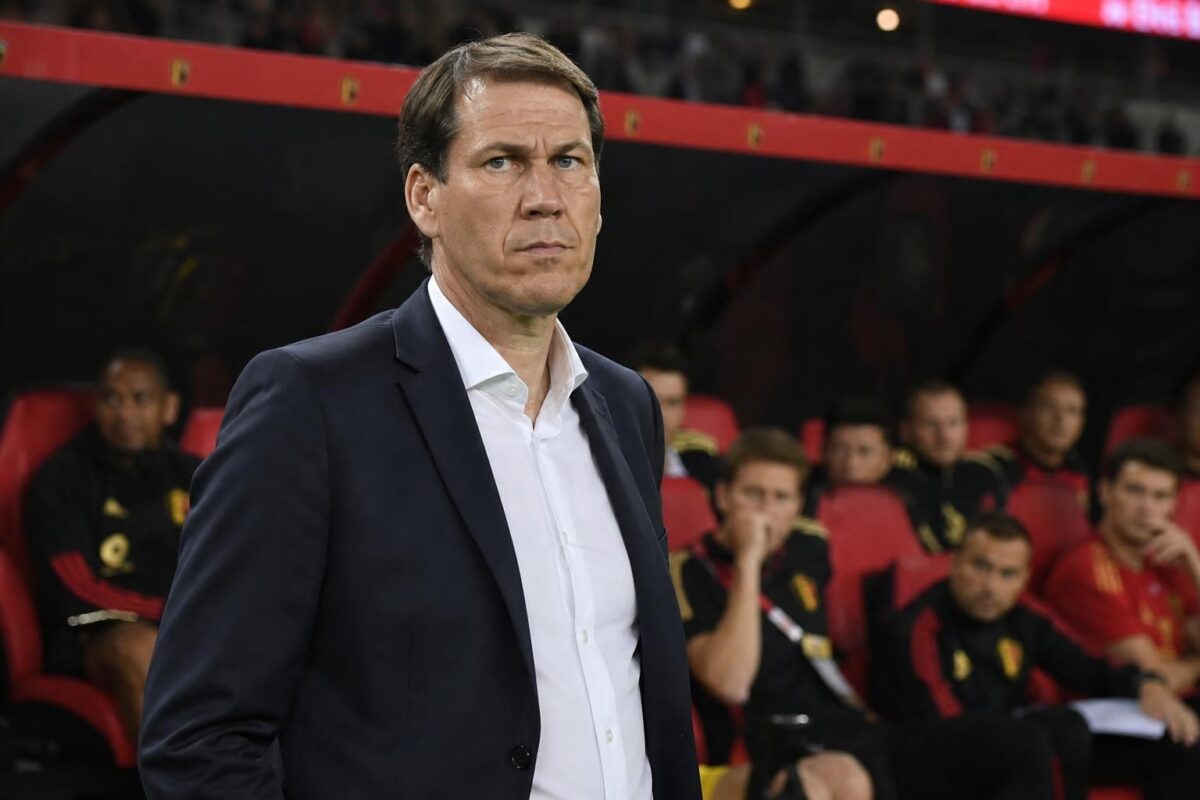 Rudi Garcia langs de lijn bij de Rode Duivels tijdens het WK