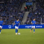 Brede wedstrijdscène van KRC Genk in de Cegeka Arena
