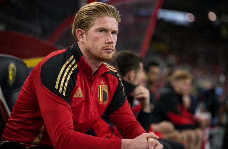 Kevin De Bruyne in de context van de Rode Duivels tijdens een gespannen WK-avond
