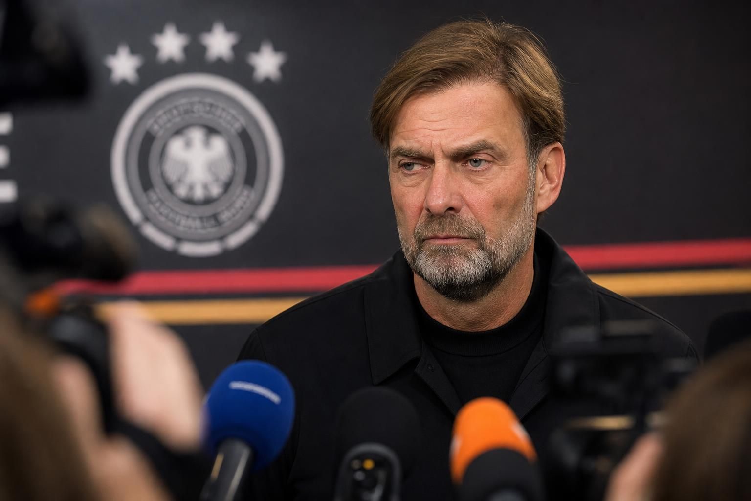 Jürgen Klopp in een gespannen perscontext rond de Duitse nationale ploeg