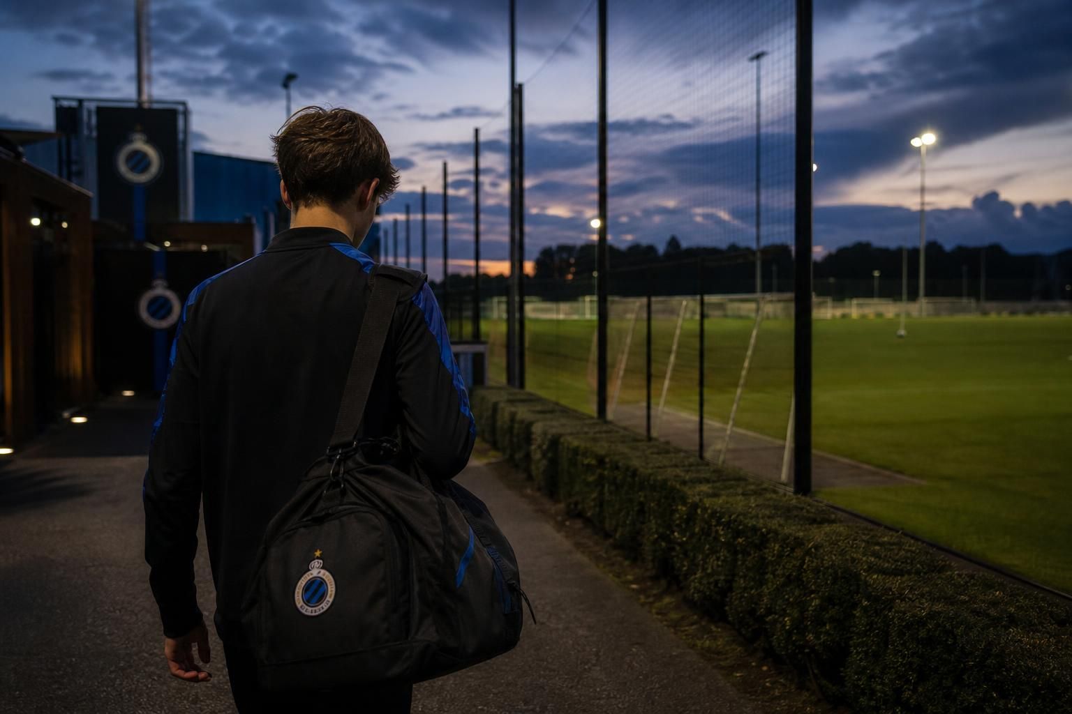 Een jonge speler verlaat de jeugdopleiding van Club Brugge zonder herkenbare gezichten.