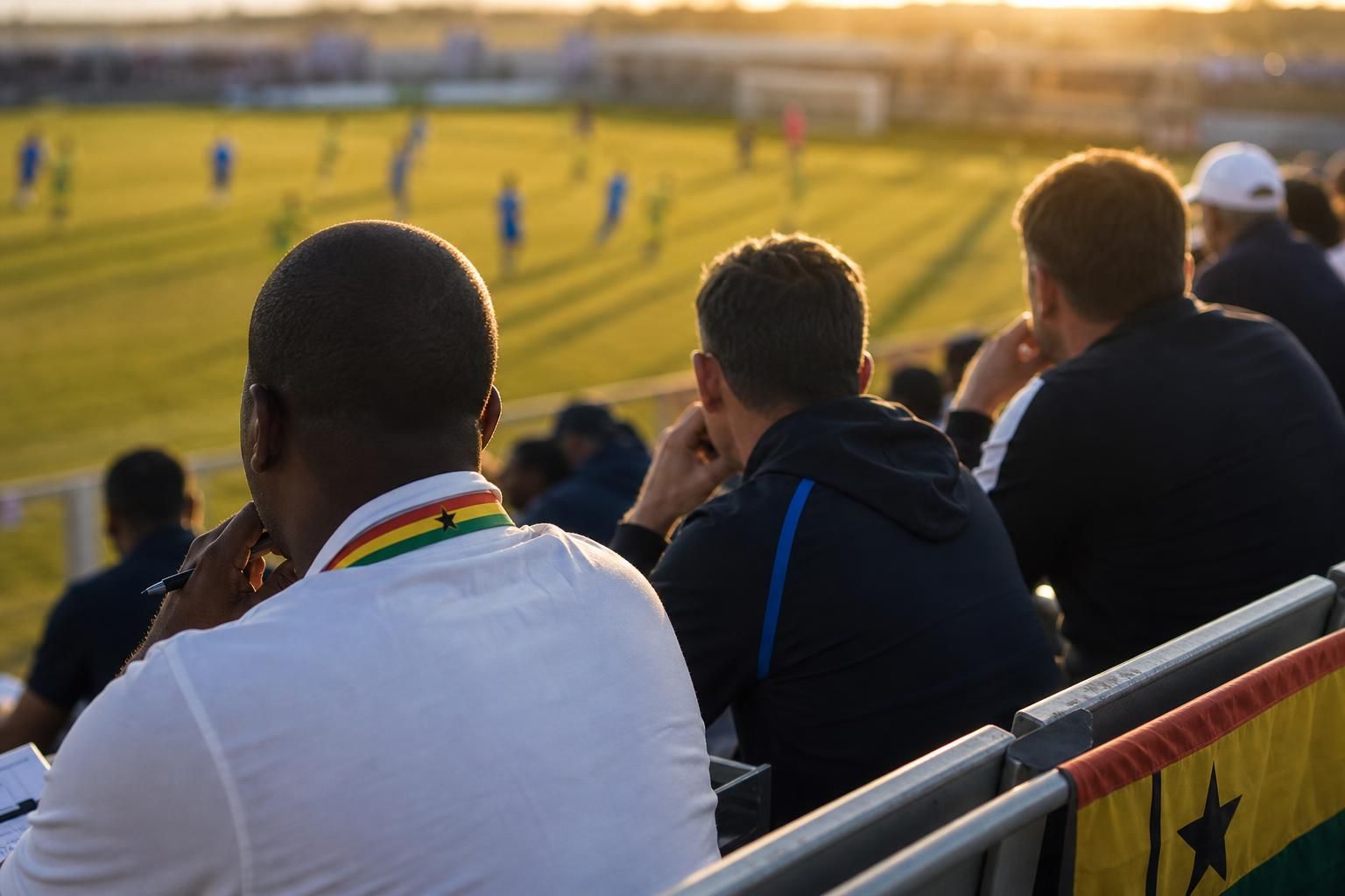 Scouts volgen een jong voetbaltalent in een transfercontext rond Club Brugge en KRC Genk