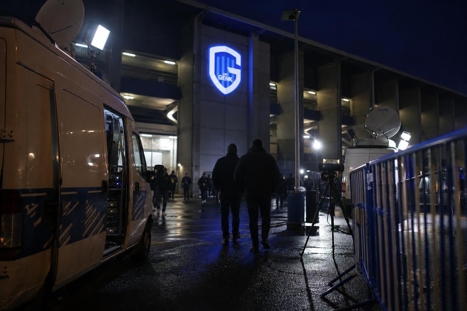 Gespannen stadionomgeving bij KRC Genk rond een mogelijke trainerswissel