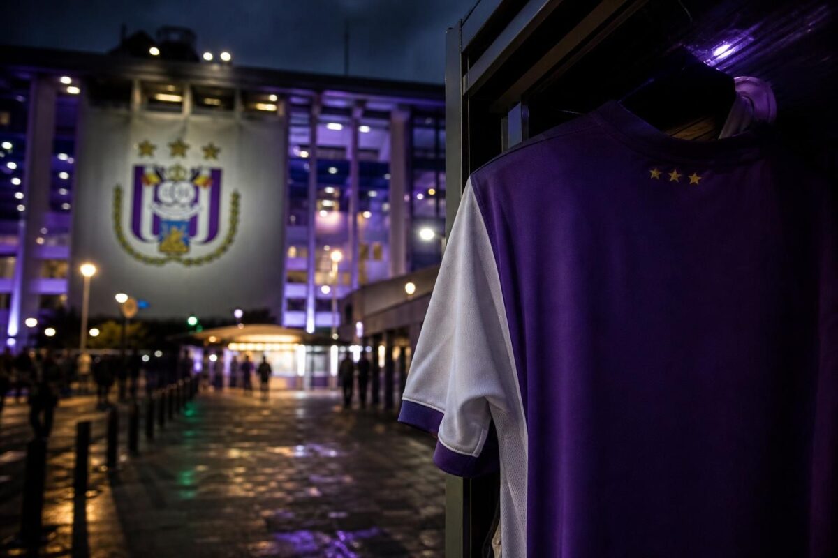 Killian Sardella in de kleuren van RSC Anderlecht