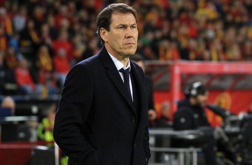Rudi Garcia tijdens een wedstrijd van de Rode Duivels