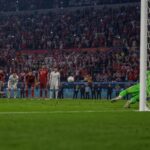 Penaltyreeks tijdens Zwitserland tegen Colombia op het WK