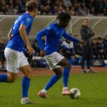 KRC Genk tijdens een oefenwedstrijd in de voorbereiding zonder herkenbare spelers
