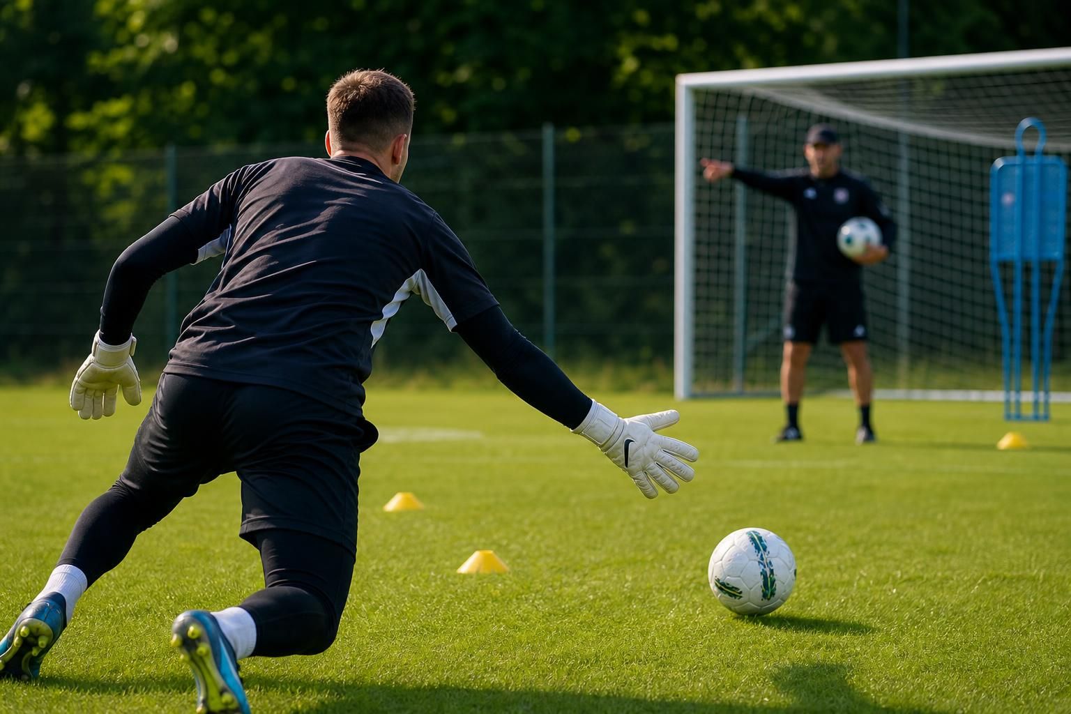Keeperstraining bij Oud-Heverlee Leuven tijdens de voorbereiding
