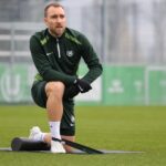 Christian Eriksen in een rustige trainingscontext rond zijn revalidatie.