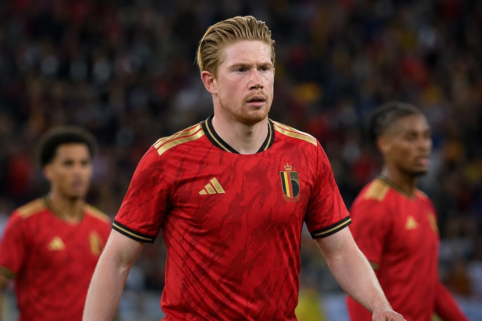 Kevin De Bruyne in wedstrijdcontext bij de Rode Duivels voor de WK-kraker tegen Spanje.