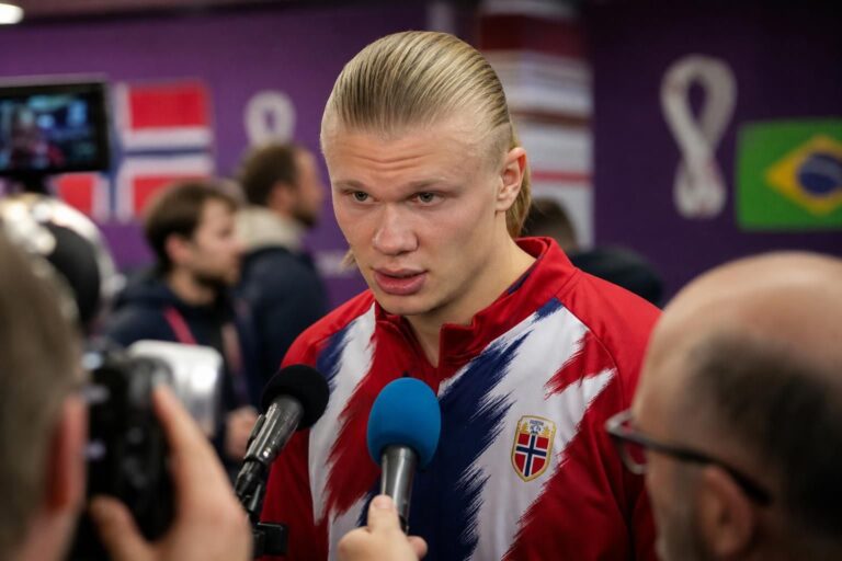Erling Haaland in Noorse WK-context voor de achtste finale tegen Brazilië