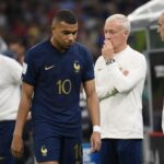 Kylian Mbappé tijdens een gespannen WK-avond met Frankrijk.