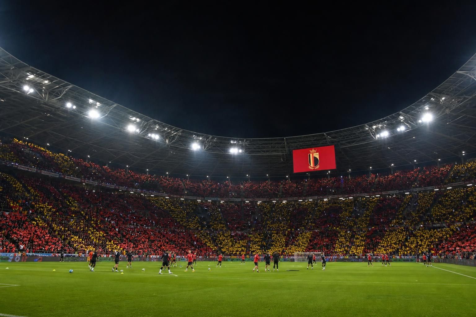 Gespannen stadionmoment rond de Rode Duivels voor de WK-kwartfinale tegen Spanje