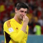 Thibaut Courtois tijdens België-Spanje op het WK 2026