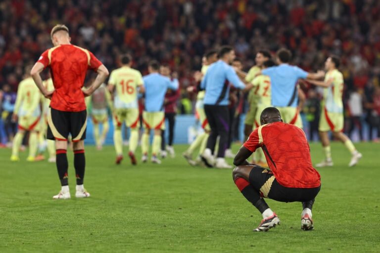 Ontgoochelde Rode Duivels na de WK-uitschakeling tegen Spanje
