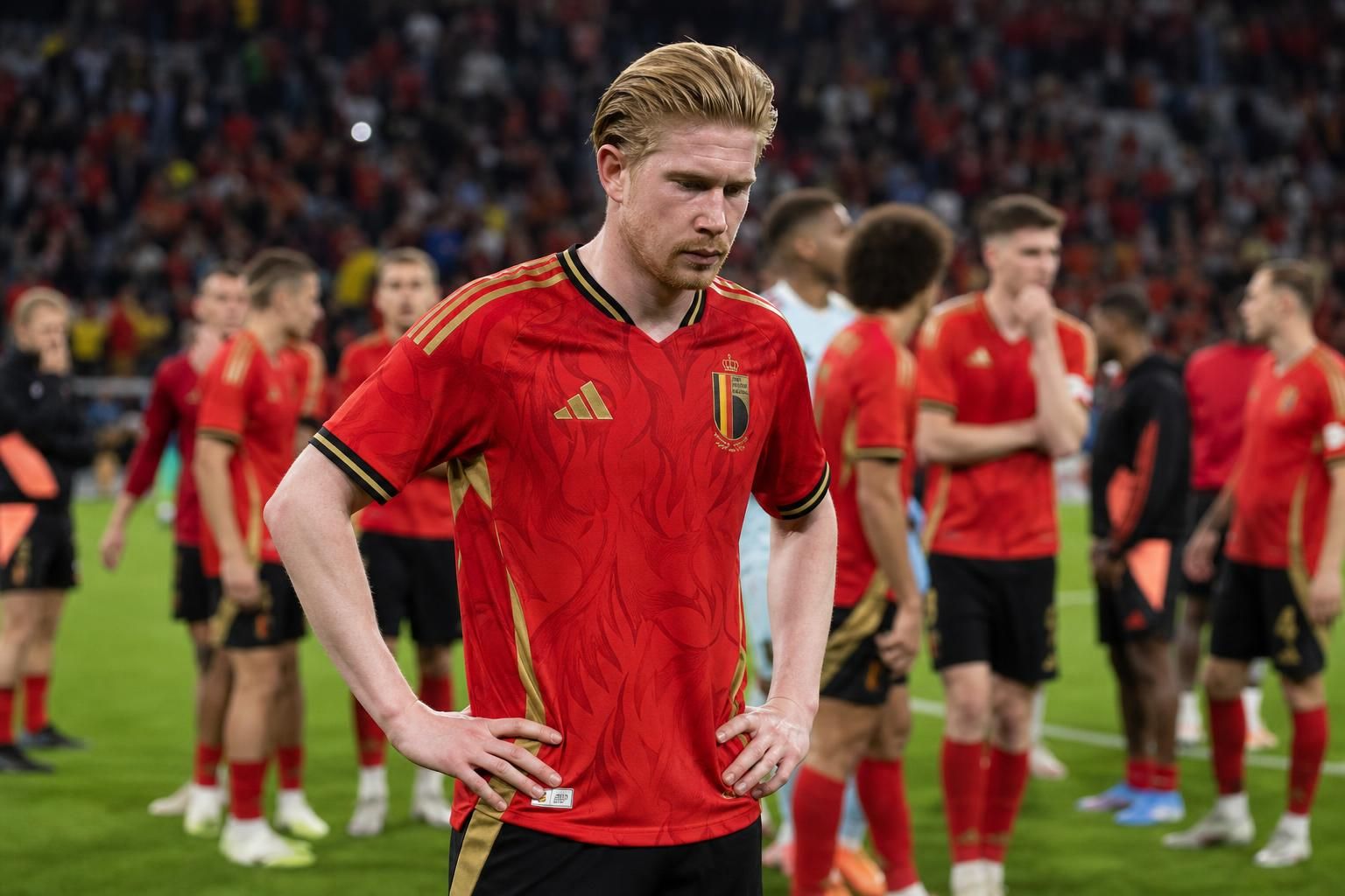 Kevin De Bruyne in een gespannen Rode Duivels-context na de WK-exit
