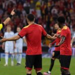 Spanningsmoment rond een strafschopclaim van de Rode Duivels tegen Spanje op het WK 2026