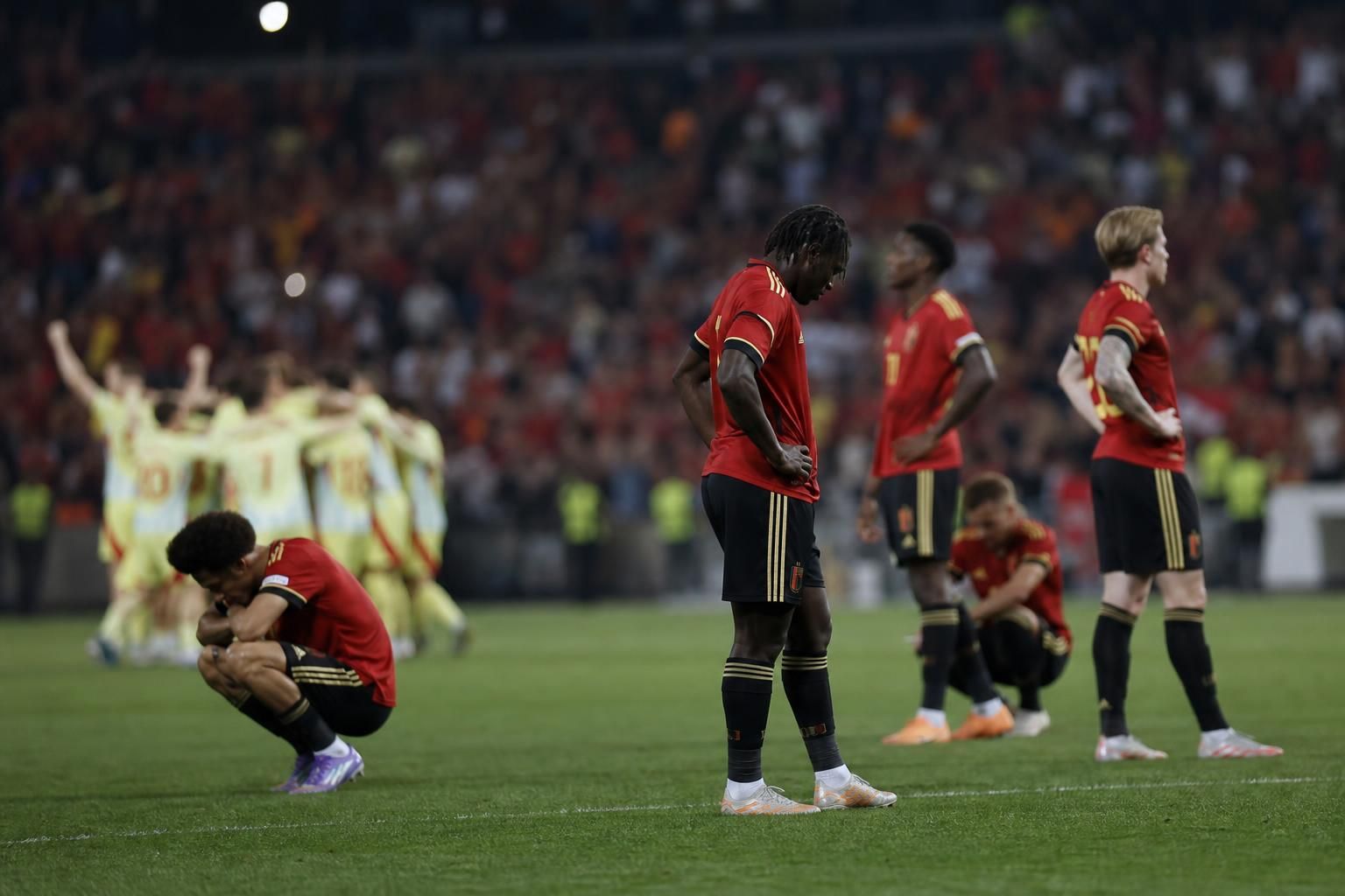 Rode Duivels verwerken de uitschakeling tegen Spanje op het WK