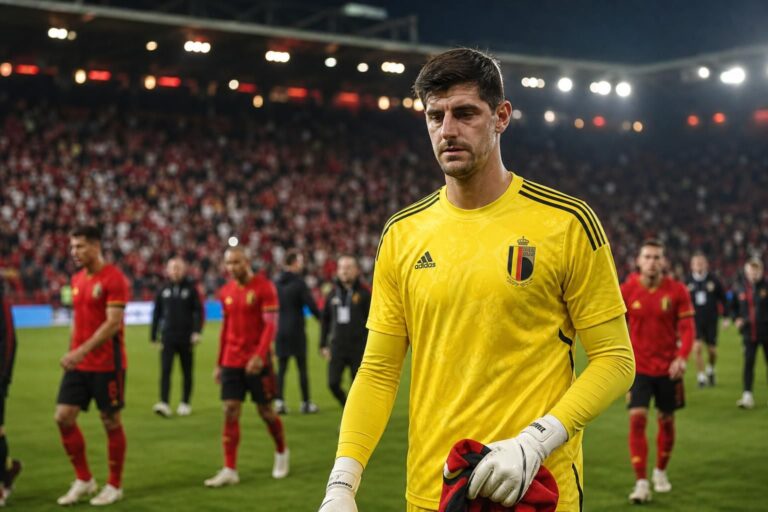 Thibaut Courtois bij de Rode Duivels tijdens een gespannen interlandmoment