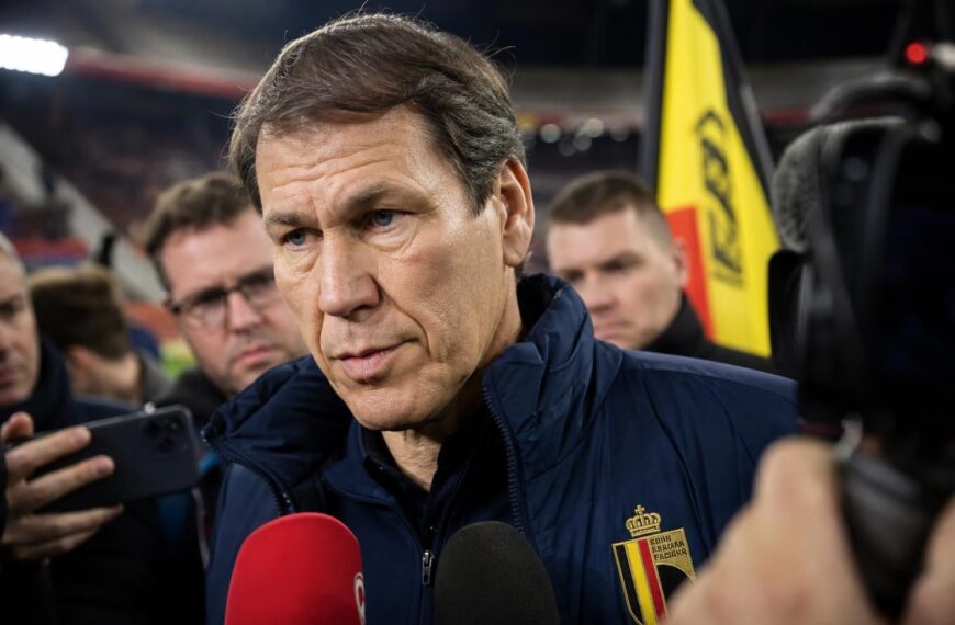 Rudi Garcia tijdens een gespannen moment als bondscoach van de Rode Duivels