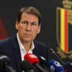Rudi Garcia tijdens een gespannen persmoment bij de Rode Duivels