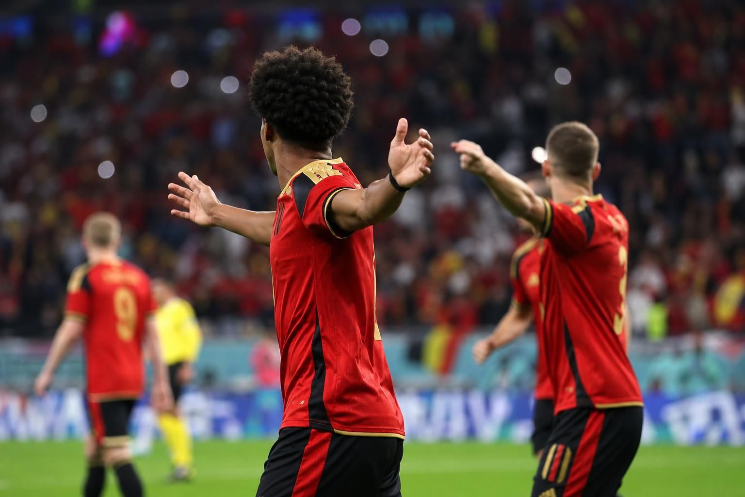 Gespannen wedstrijdmoment bij de Rode Duivels tijdens Belgiƫ-Senegal