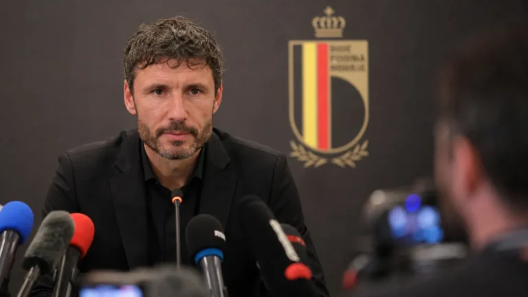 Mark van Bommel in perscontext als nieuwe bondscoach van de Rode Duivels