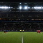 Een stadionmoment voor een minuut stilte voorafgaand aan Frankrijk-Spanje op het WK 2026.