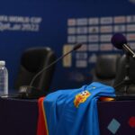 Gespannen perszaal na een WK-wedstrijd van DR Congo